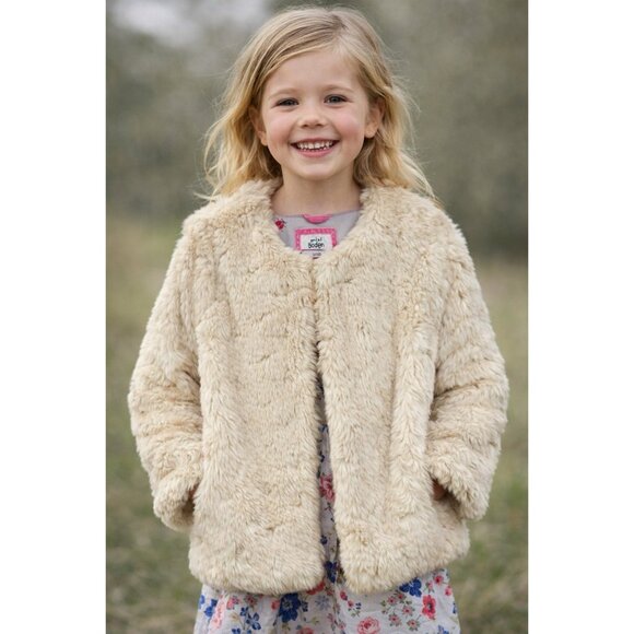 Mini Boden Other - Girls Mini Boden 11-12Y Faux Fur Coat
